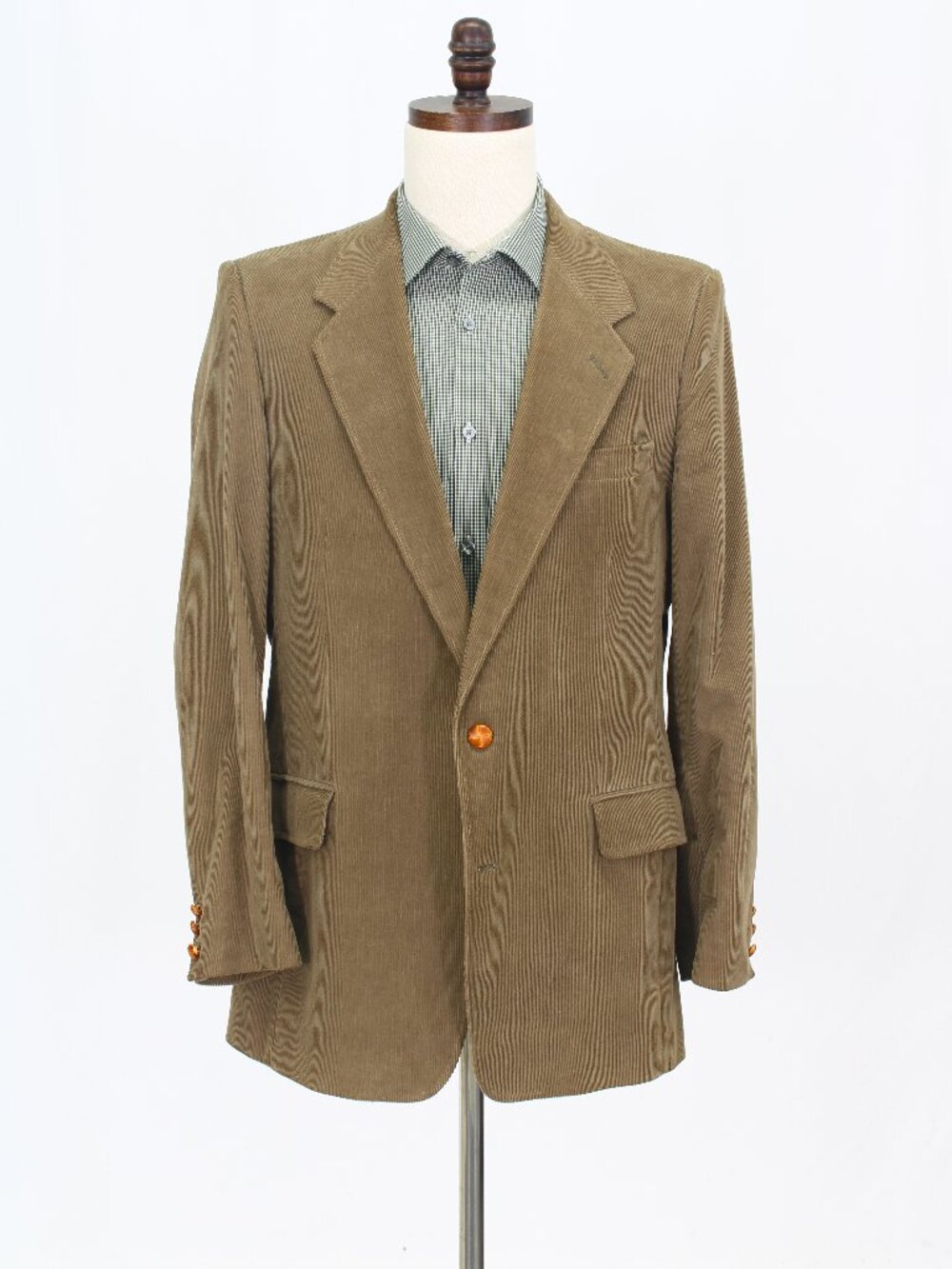 Vintage 1970s 42L Brown Blazer Sport Coat Jacket 2-Button Solid W623